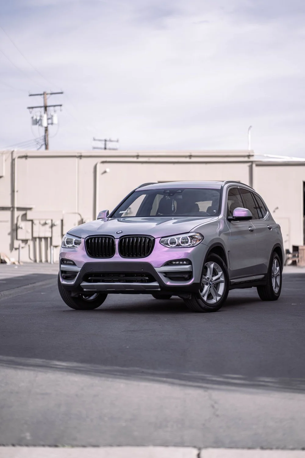 BMW X3 Grey Pink Color Shifting Vinyl Wrap — Grey Pink Color Shifting Vinyl Wrap