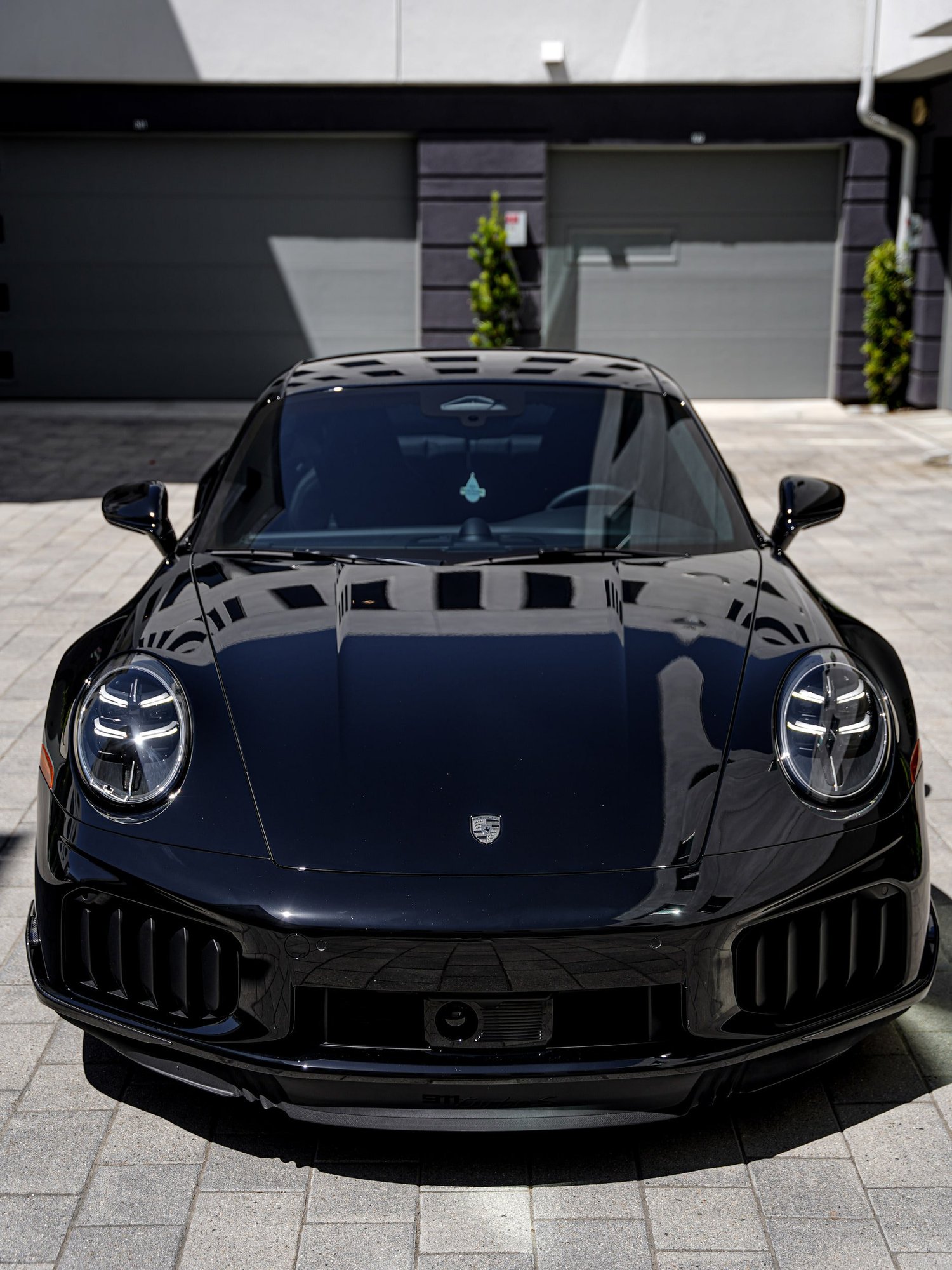Porsche 911 Turbo S after Paint Protection Film (PPF), Window Tint and Ceramic Coating, direct front view