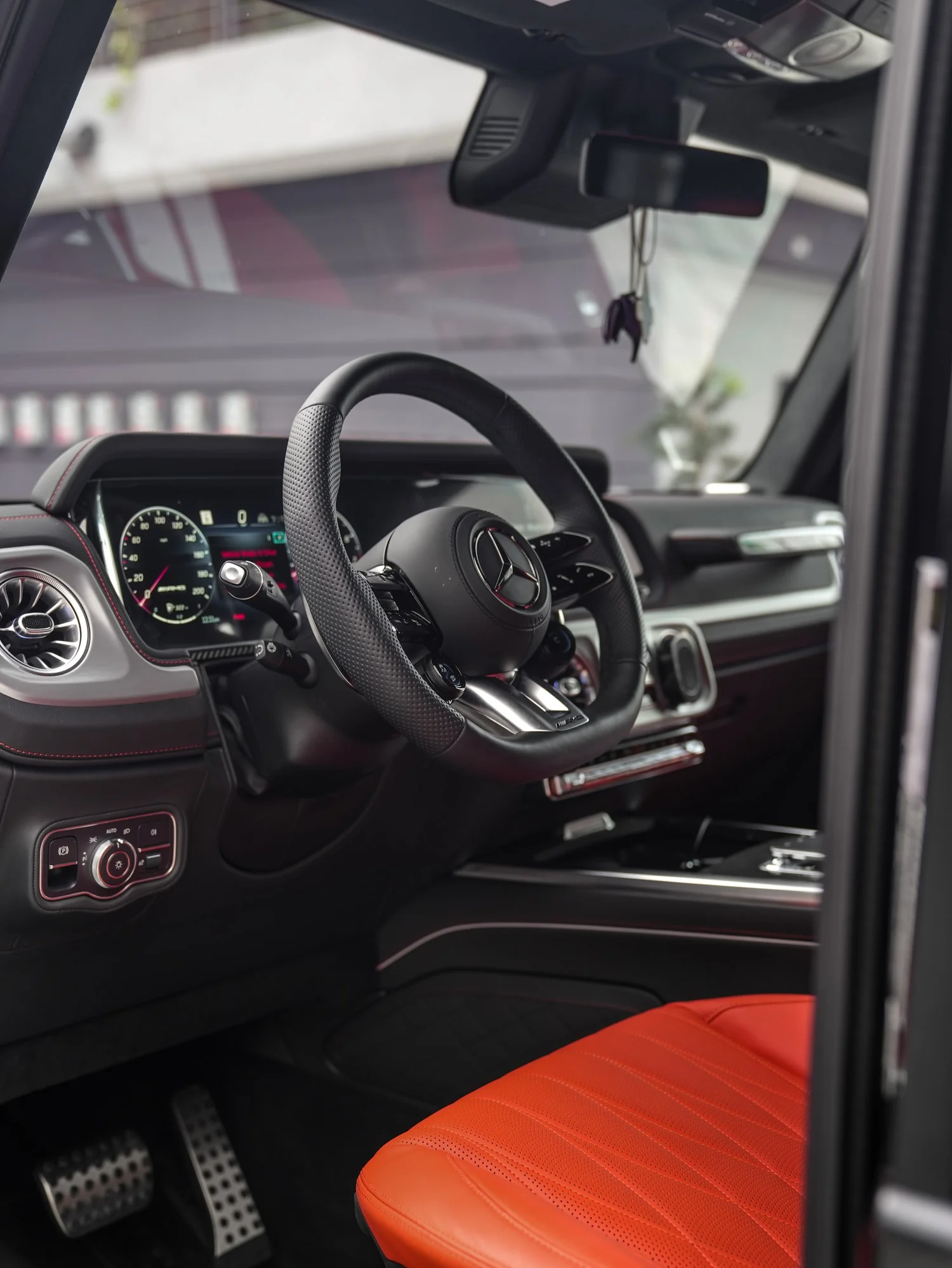 Mercedes-AMG G 63 Two-Tone Black after Paint Protection Film (PPF) and Window Tint, interior cabin detail