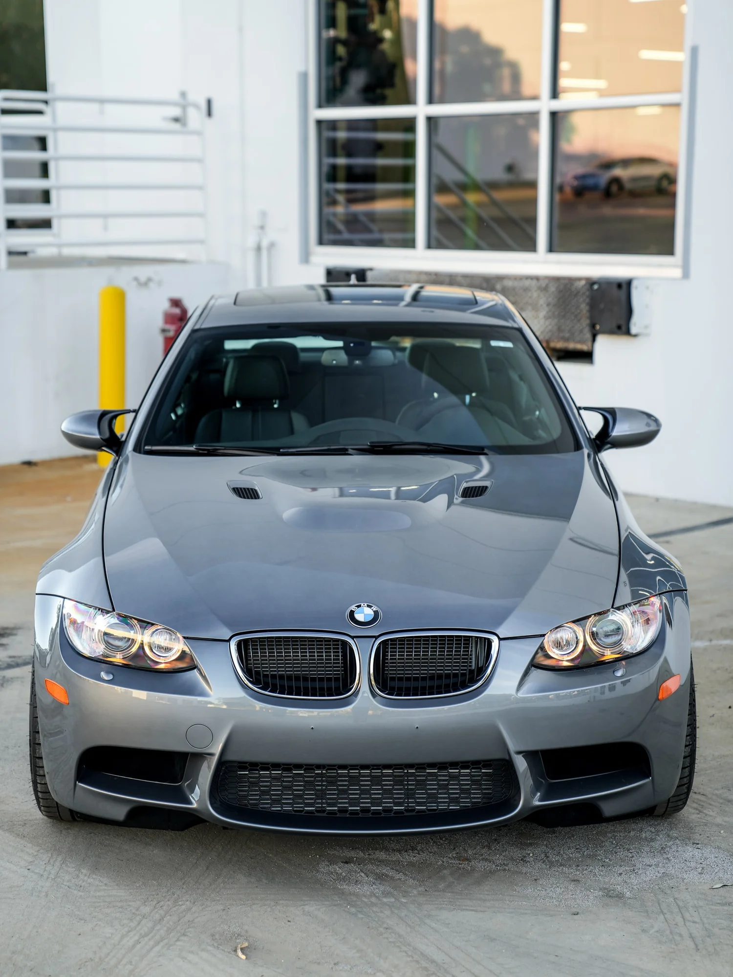 BMW E92 M3 PPF after Paint Protection Film (PPF), low-angle front view