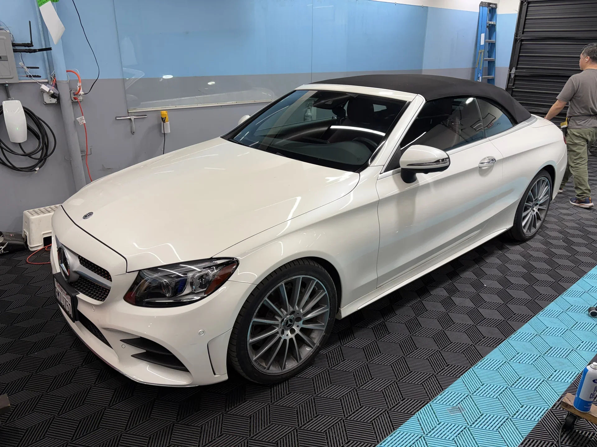 2021 Mercedes-Benz C300 Base — front three-quarter view with the convertible roof closed