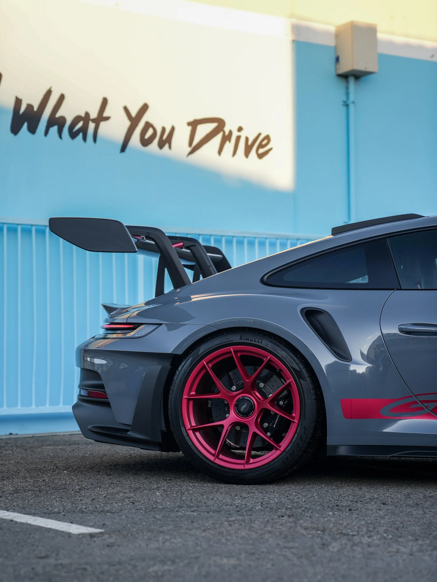 Porsche 911 GT3 RS after Detailing, rear-quarter and wheel view