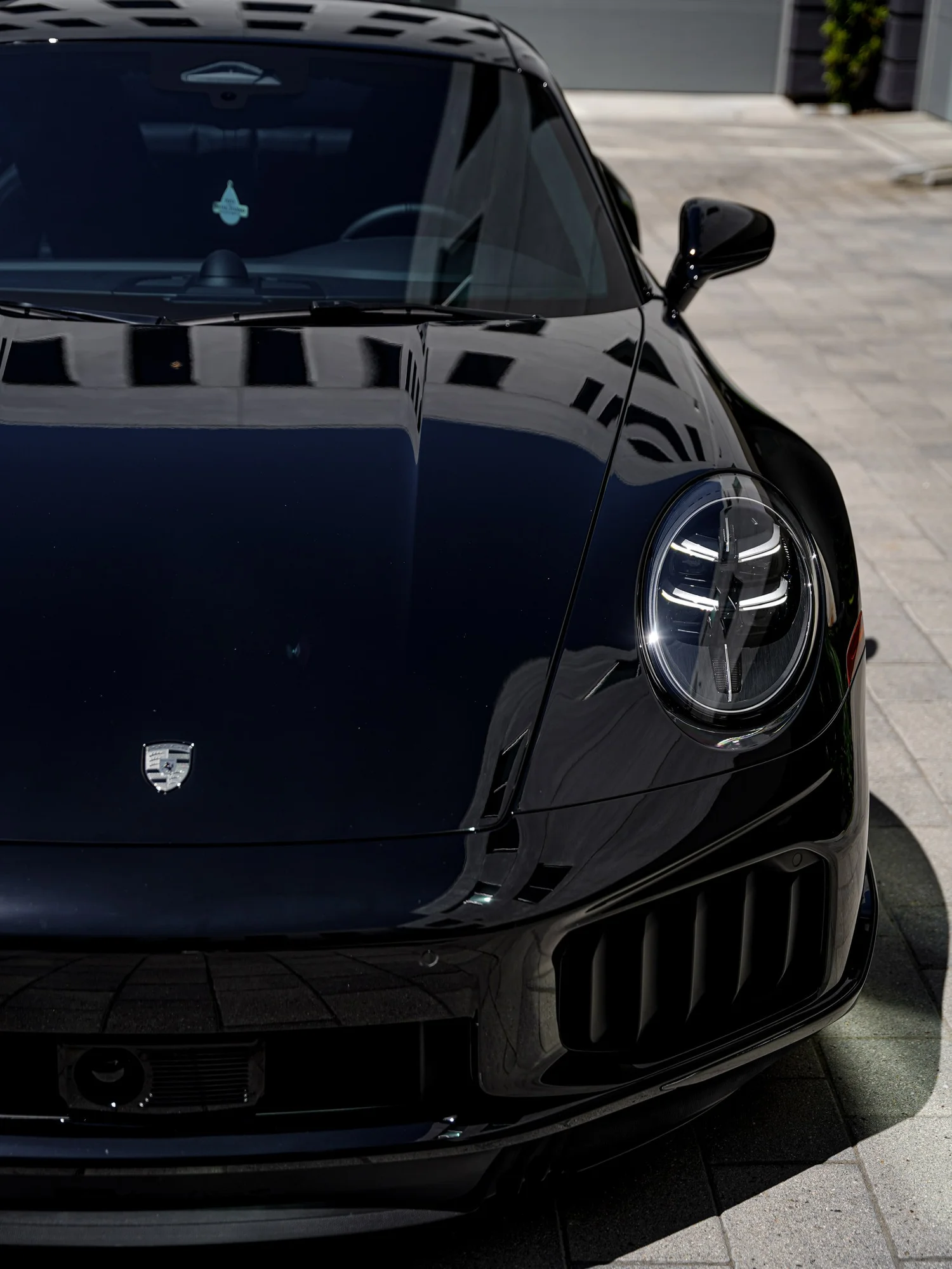 Porsche 911 Turbo S after Paint Protection Film (PPF), Window Tint and Ceramic Coating, front-corner view
