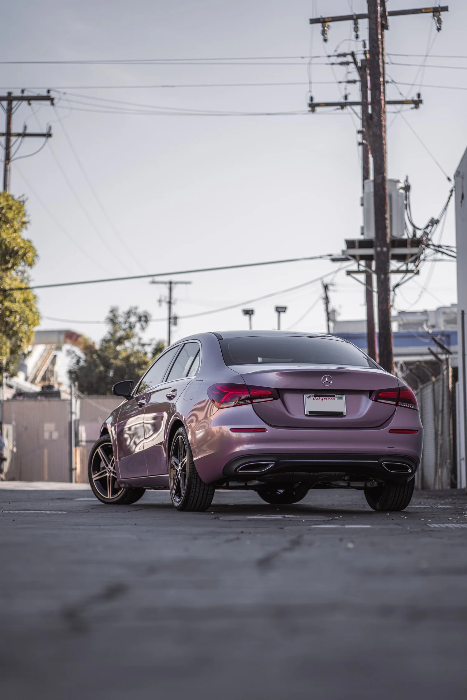Completed Mercedes-Benz A 220 Frozen Berry project in Irvine