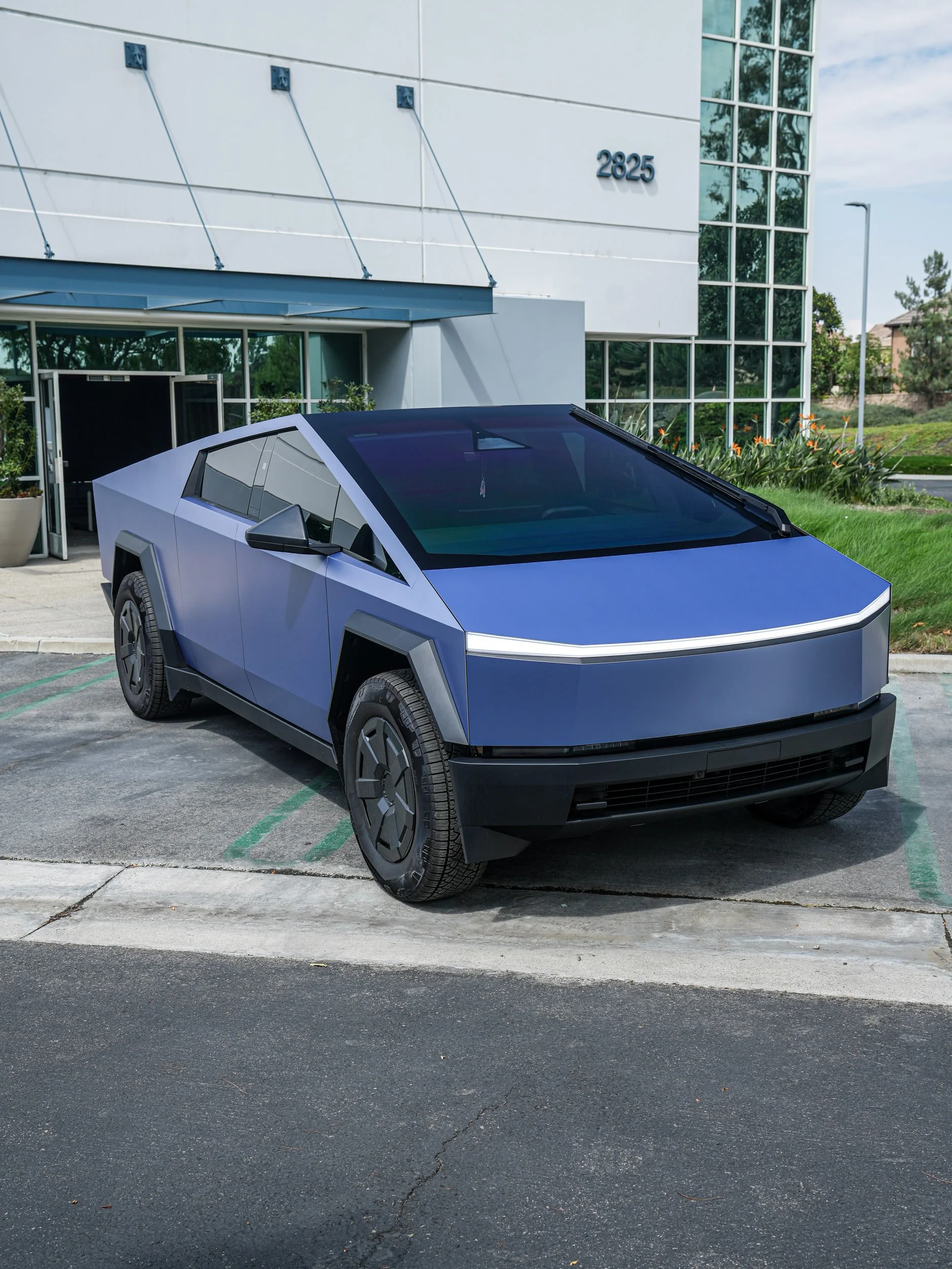 Tesla Cybertruck Matte Blue Vinyl Wrap — Vinyl Wrap
