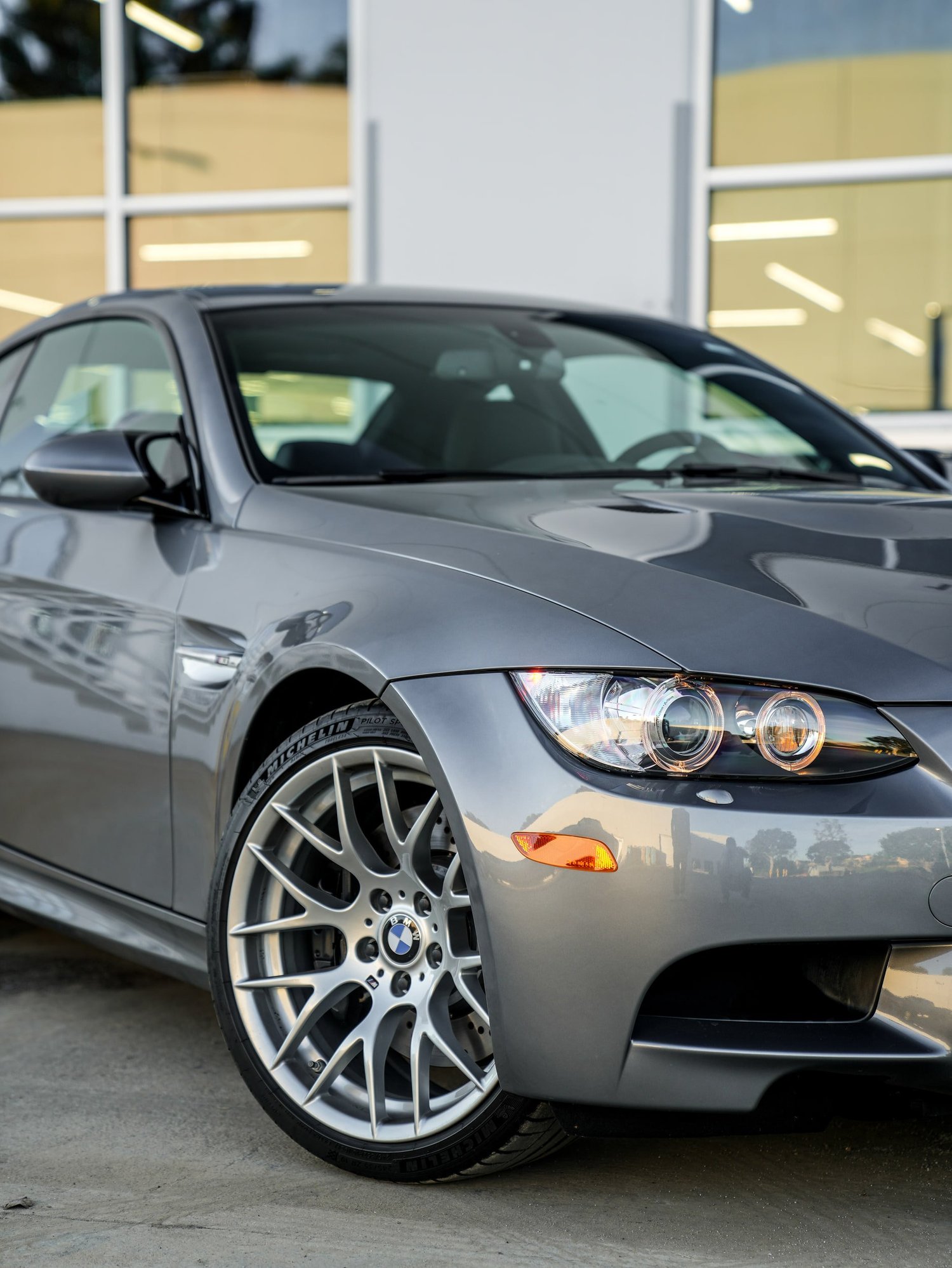 BMW E92 M3 PPF after Paint Protection Film (PPF), front-right three-quarter view