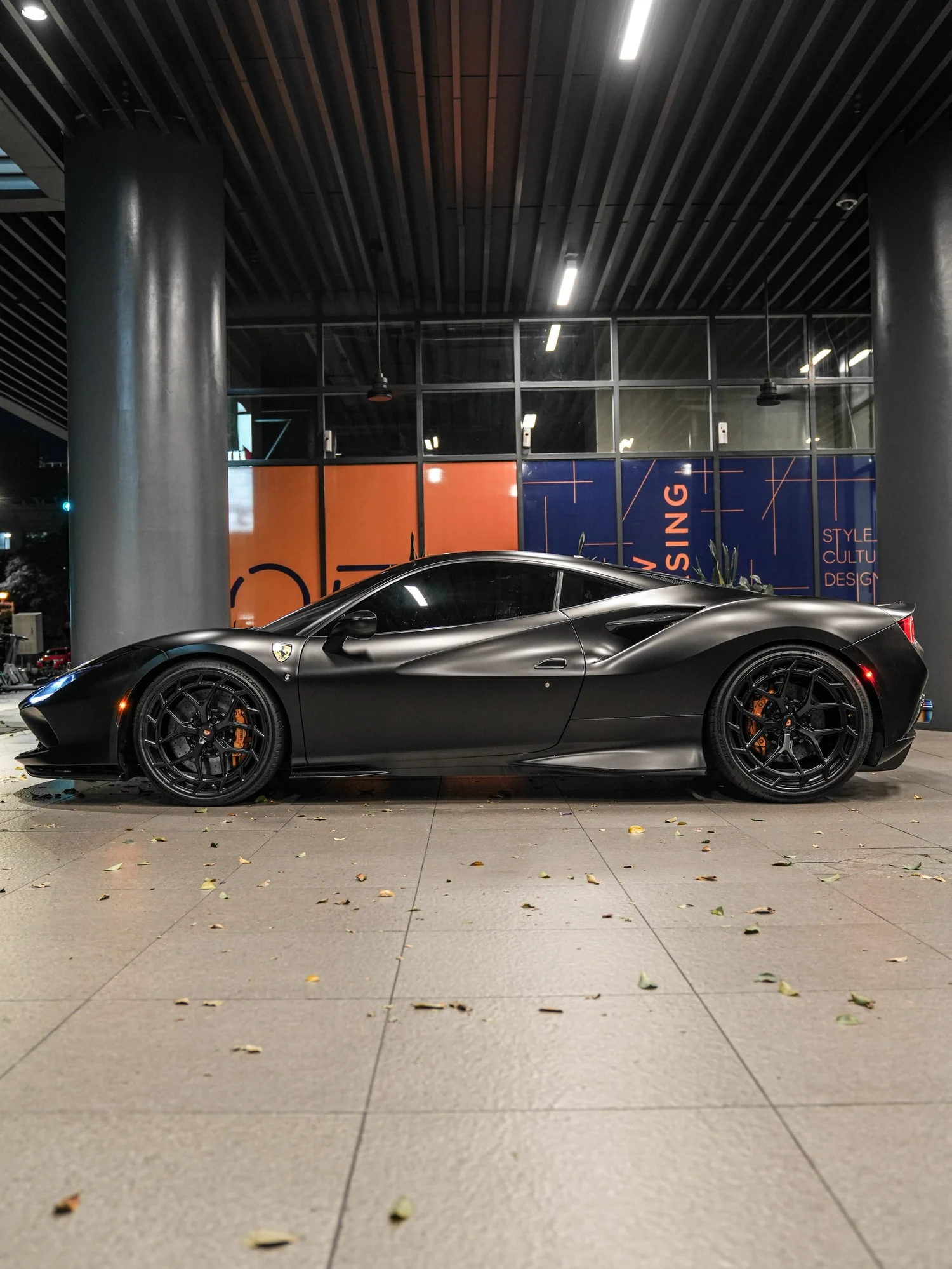 Completed Ferrari F8 3M Satin Black project in Irvine