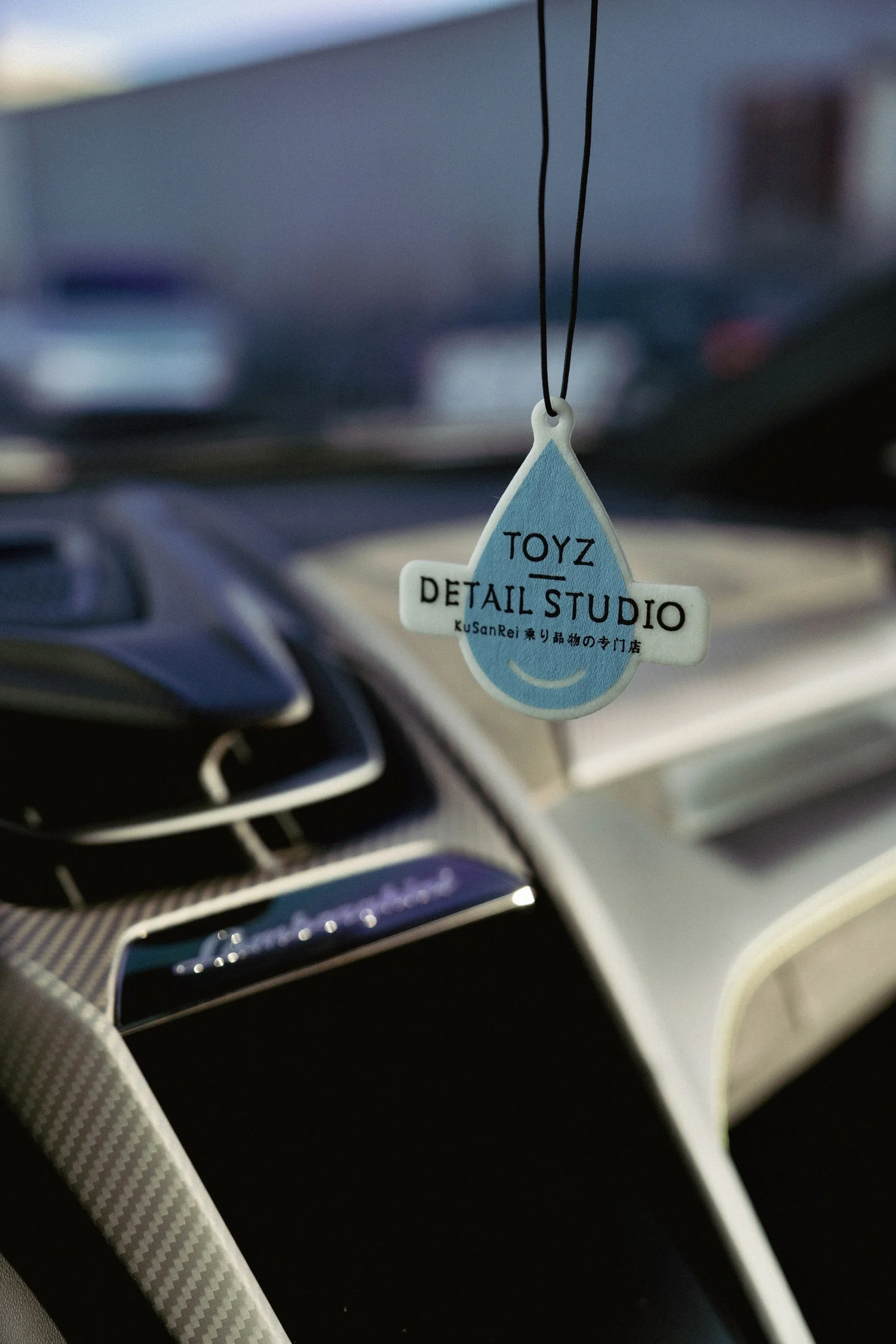 Toyz Detail Studio hanger inside the Lamborghini Revuelto cabin.