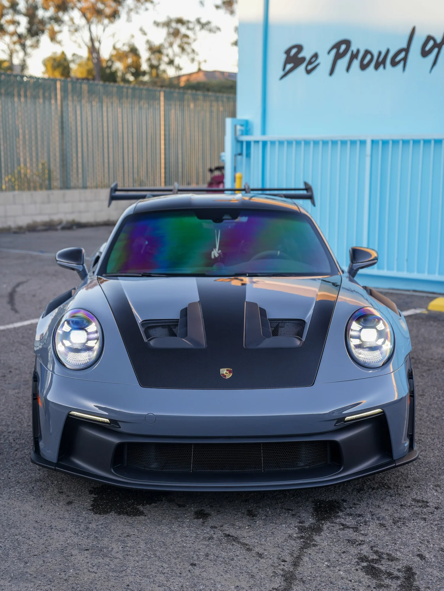 Porsche 911 GT3 RS after Detailing, direct front view