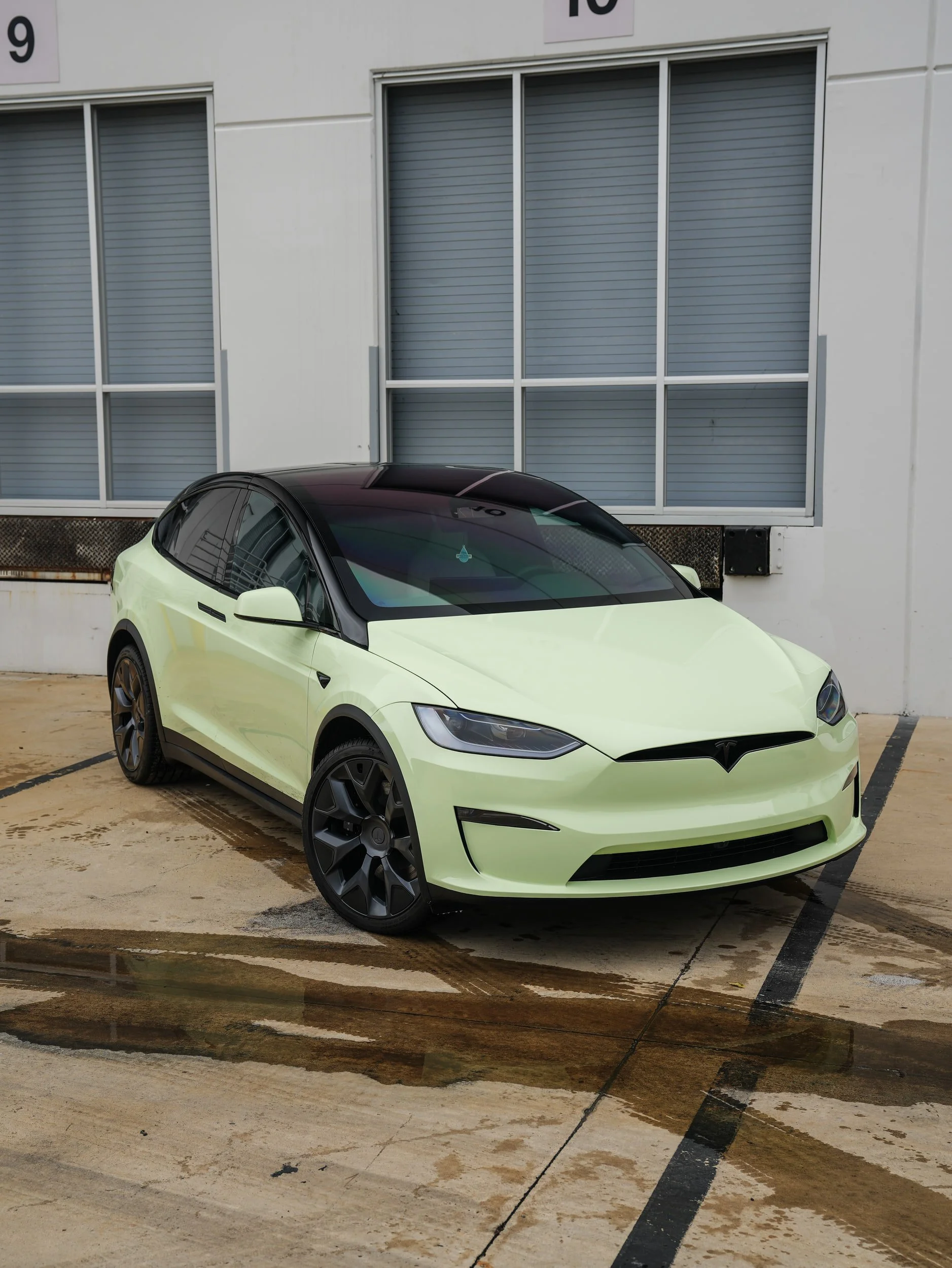 Tesla Model X Avocado Green Vinyl Wrap — Vinyl Wrap