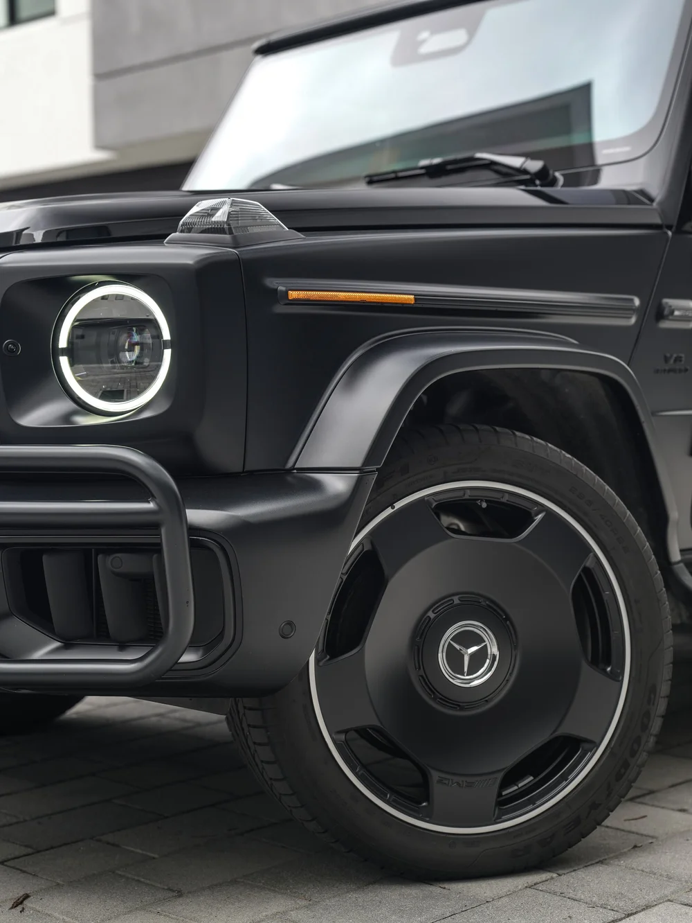 Mercedes-AMG G 63 Two-Tone Black PPF project, front wheel and fender detail