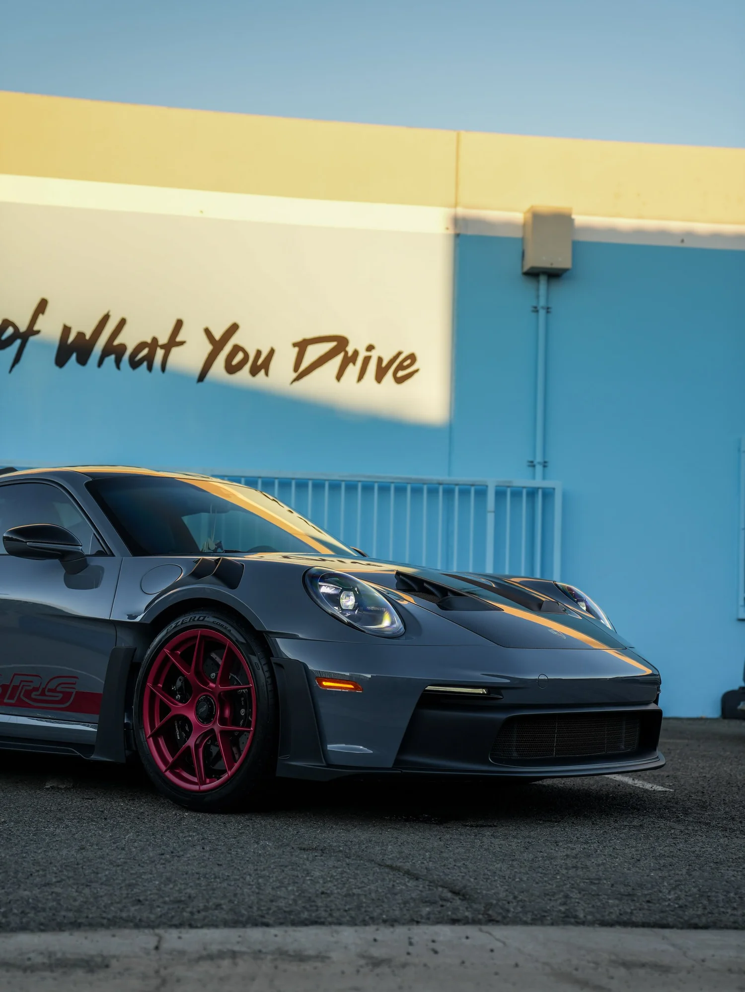 Porsche 911 GT3 RS after Detailing, low-angle front view