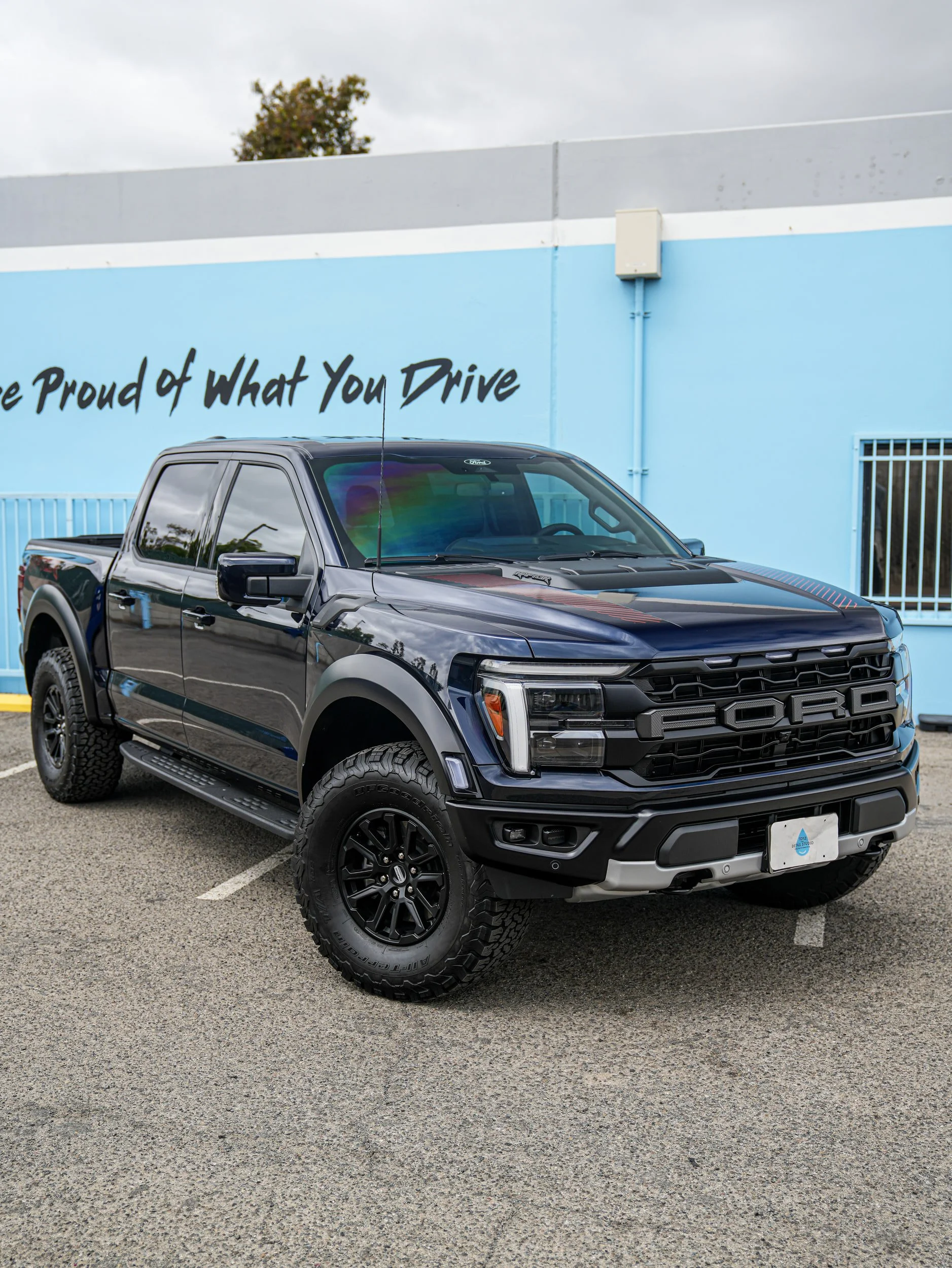 Ford F-150 Raptor after paint protection film and window tint in Irvine
