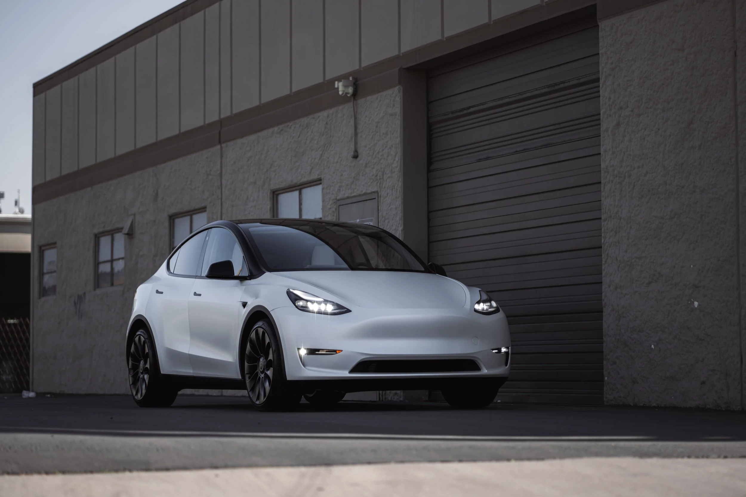 Tesla Model Y 3M 2080 Satin Pearl White after vinyl wrap in Irvine