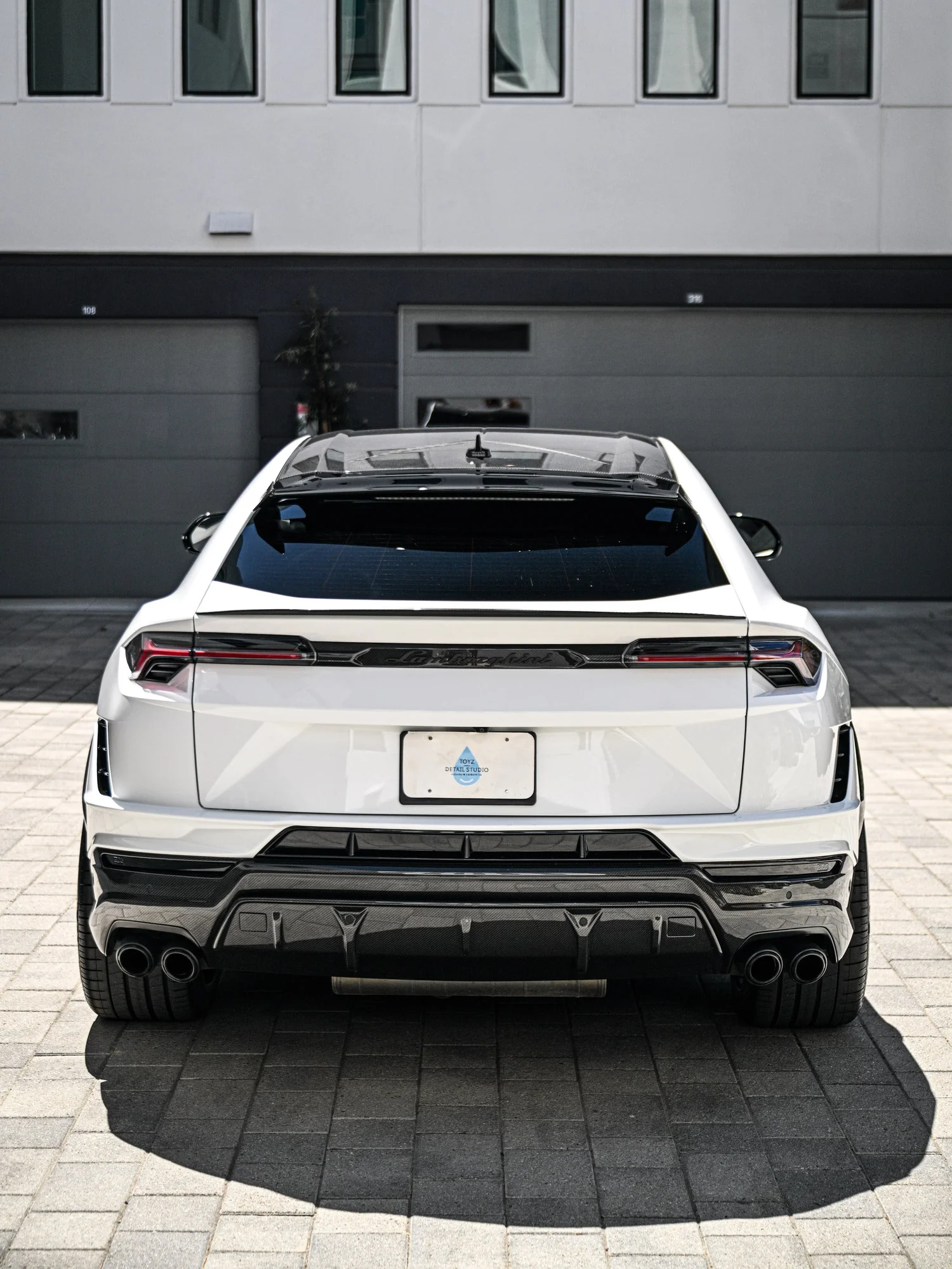 Lamborghini Urus Performante after Paint Protection Film (PPF) and Window Tint, rear-right three-quarter view