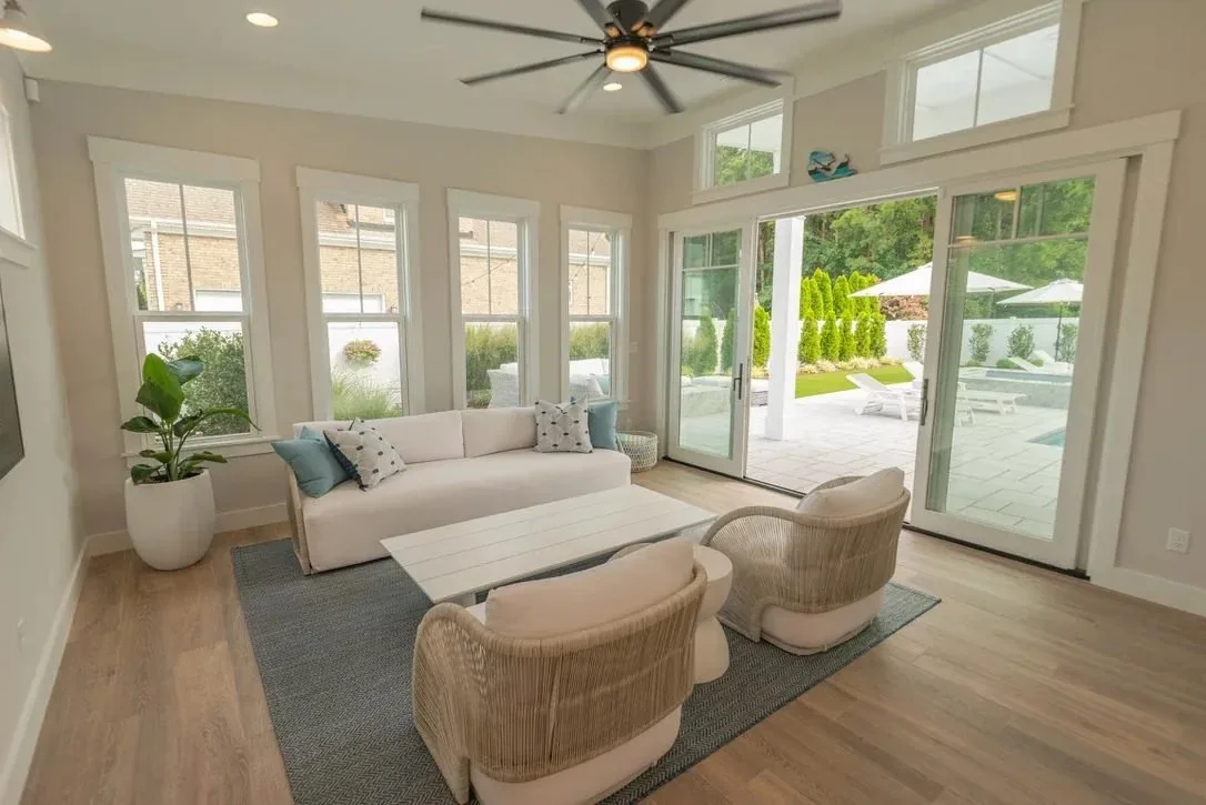 Craig's pool house sunroom lounge