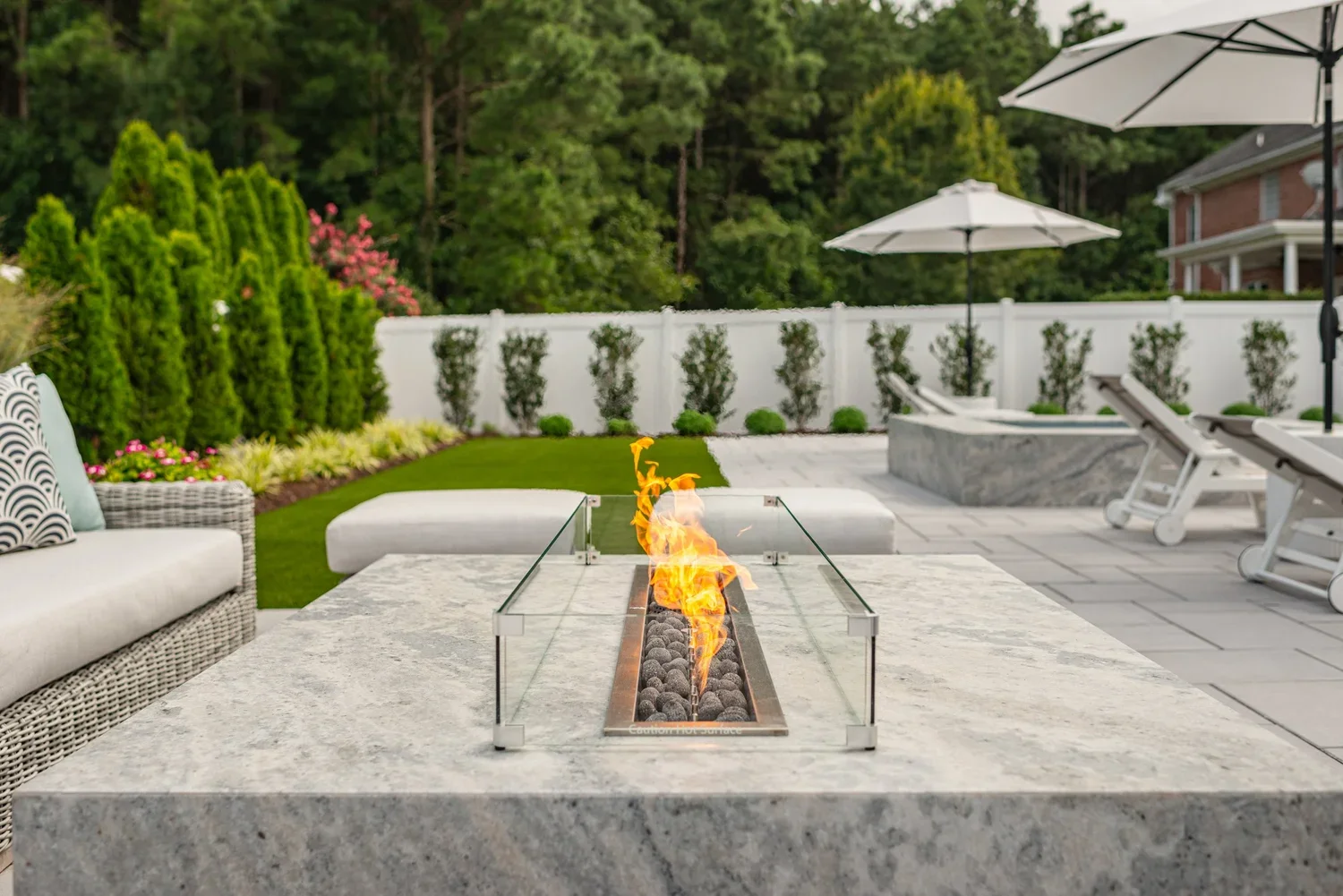 Patio with fire pit and outdoor furniture