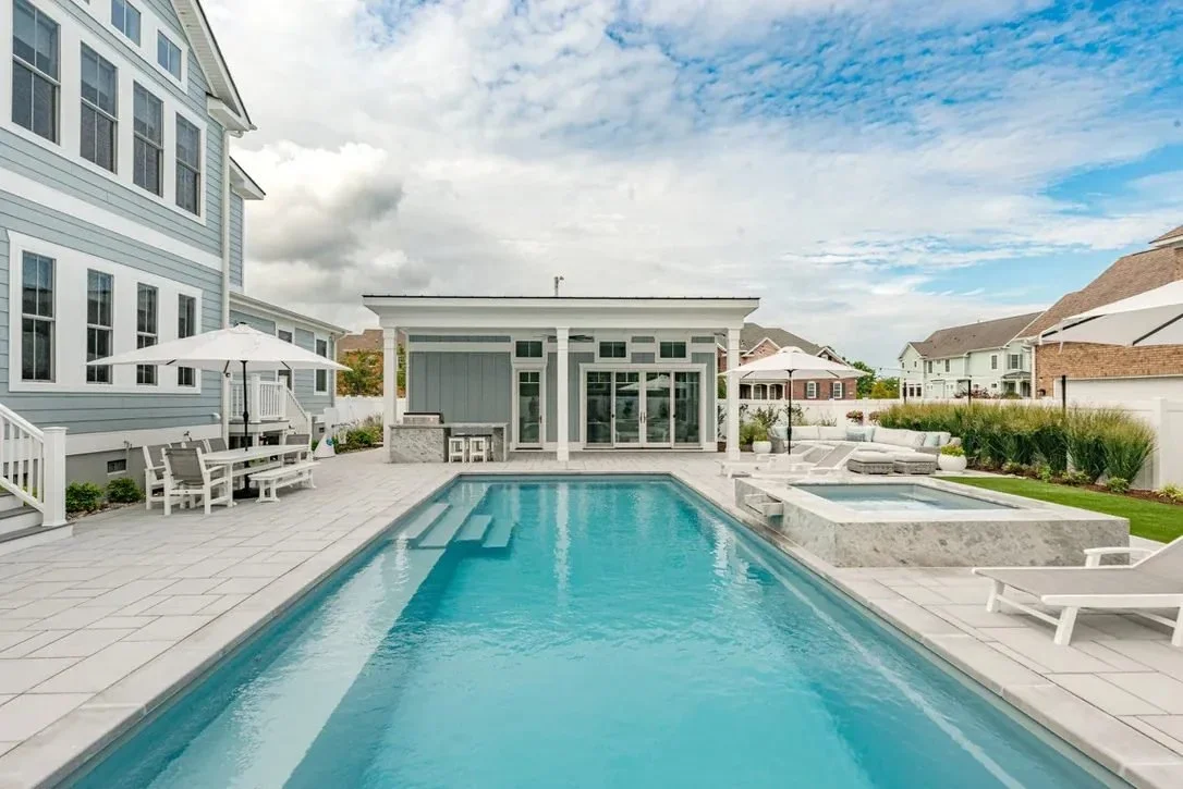 Craig's finished pool house and pool