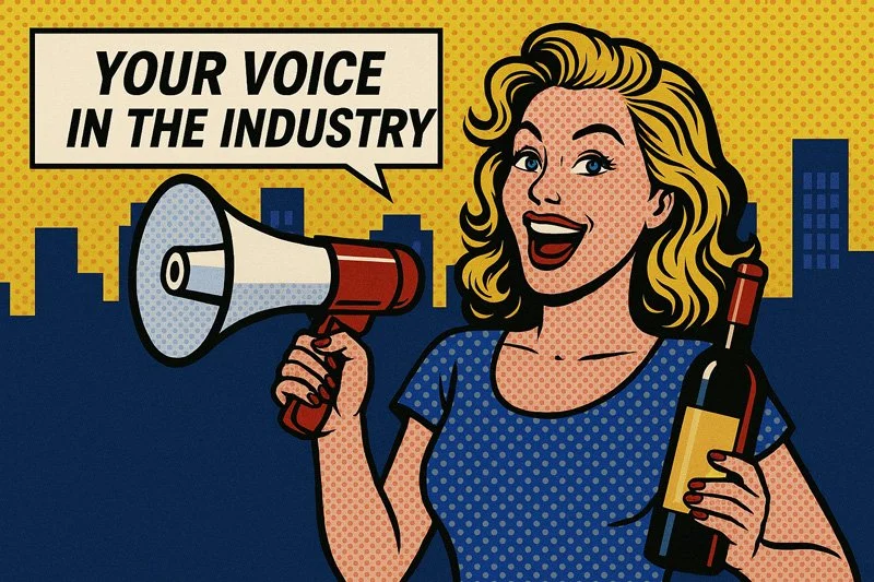 cartoon woman with bullhorn