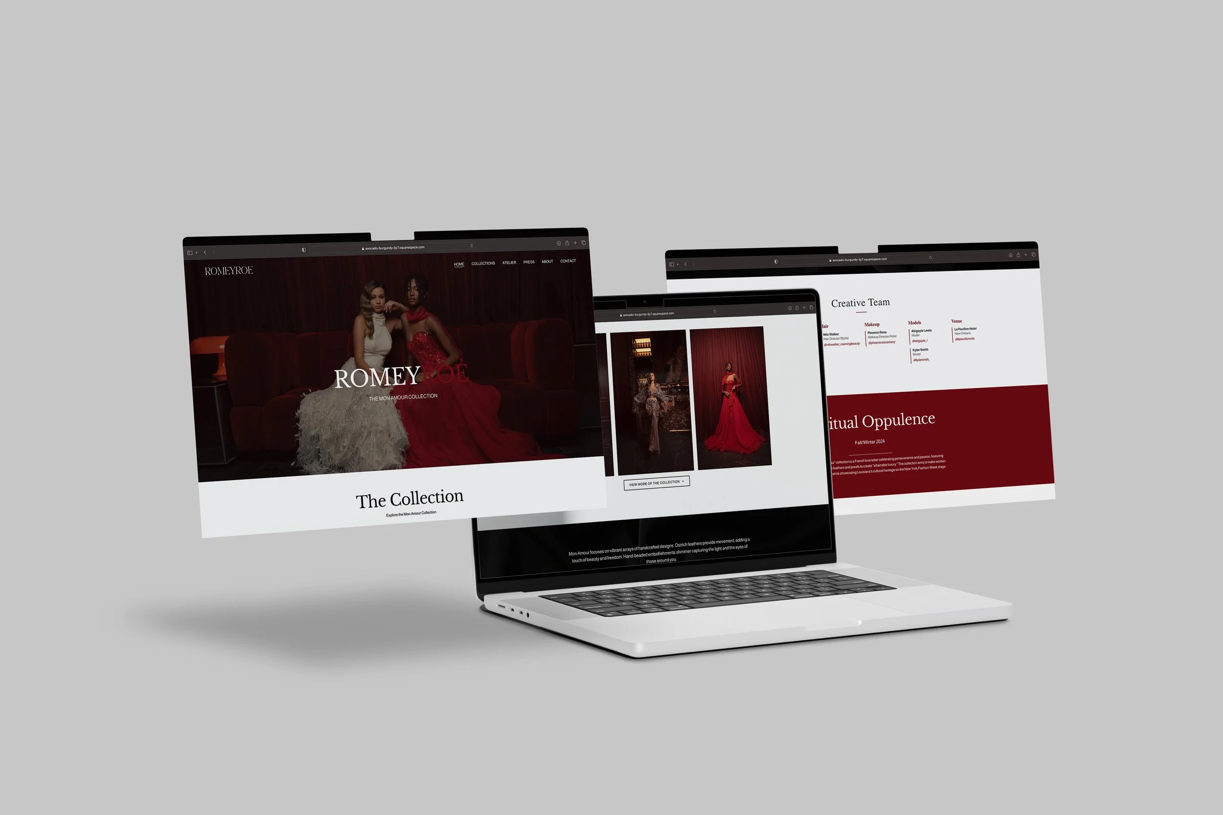 Romey Roe Website Design Mockup 2