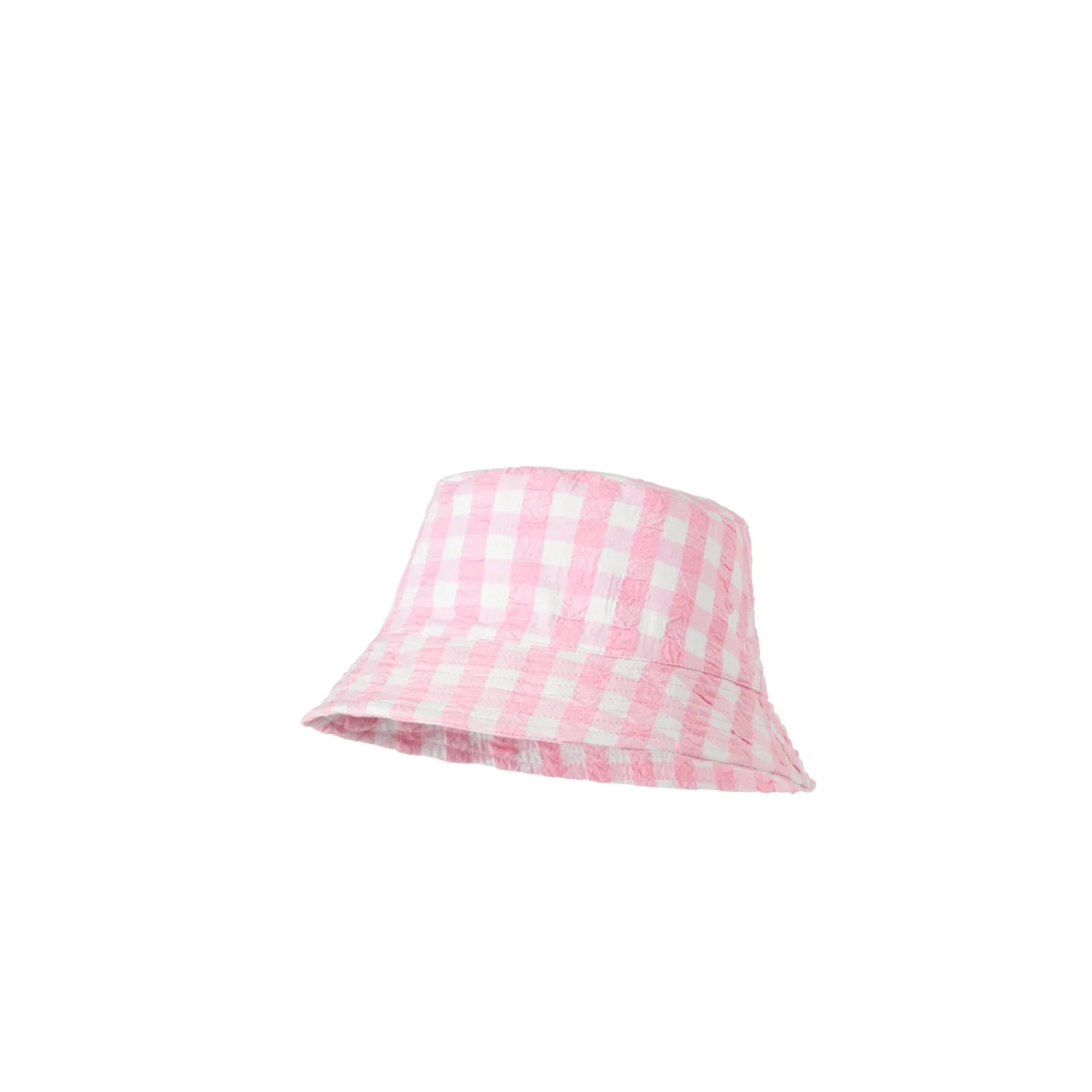 Original JUNA pink seersucker bucket-hat packshot