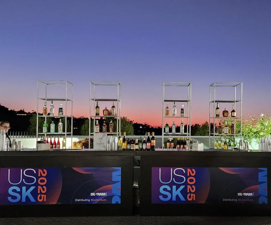 Custom venue branding and signage display