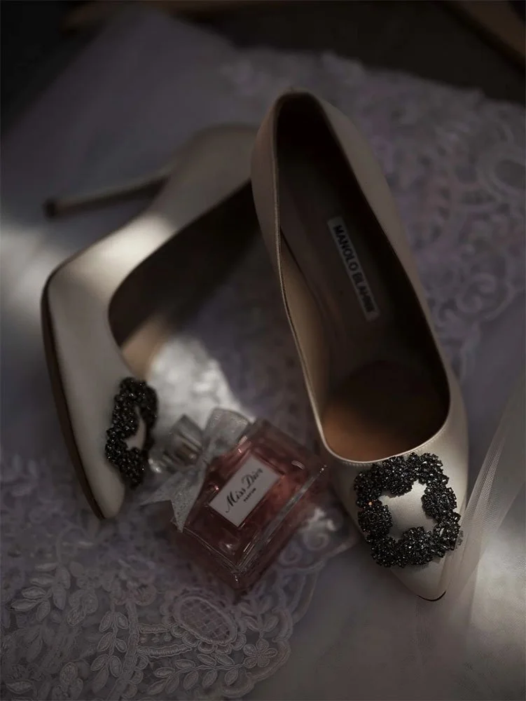 Wedding heels detail