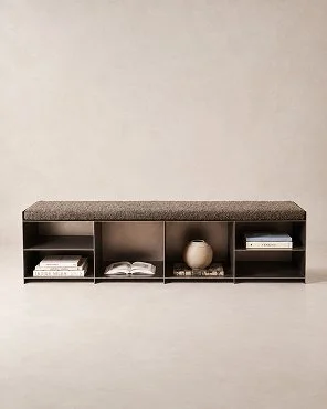 Mocha Boucle Media Console