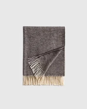 Lightweight Cashmere Wool Patterned Throw