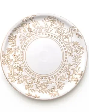 Scroll Beige Charger Plate Set of 2