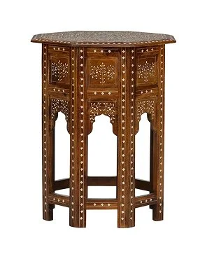 Brown Wood Bone Inlay