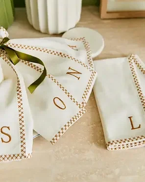 Monogram Napkin - letter M