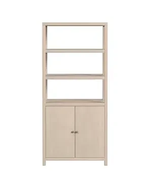 Modern Classic Taupe Wood Bookcase