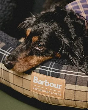 Barbour x Anthropologie 35 Round Tartan Dog Bed