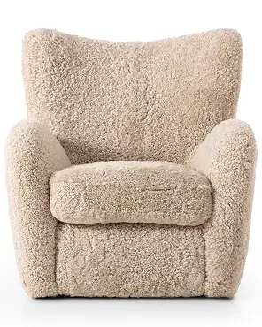 Shearling Wingback Chair