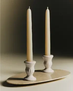 Candle Holder Set - Small Model - Ecru