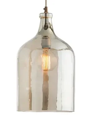 Noreen Modern Industrial Smoked Glass Pendant