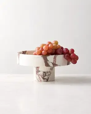 White Marble Fruit Bowl