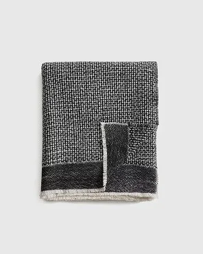 Lightweight Cashmere Wool Patterned Throw