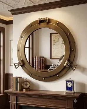 Nautical Ship Porthole Wall Hanging Mirror