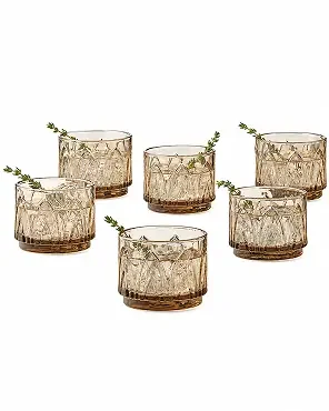 Smoked Stacking Double Old-Fashioned Glass