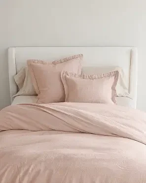 Belgian Flax Linen Duvet Cover, Twin/Twin XL, Soft Rose