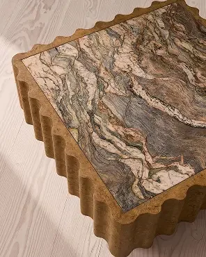 Marble And Wood Coffee Table