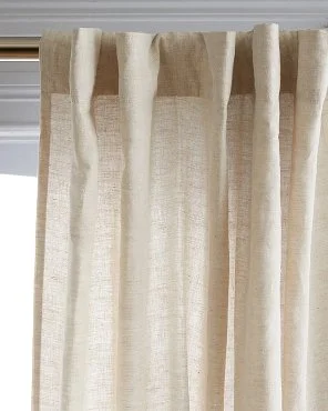 European Linen Curtain in Flax