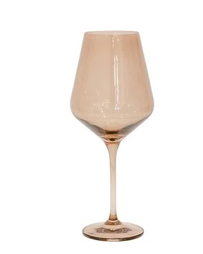 Wine Stemware, Set of 6 Amber Smoke
