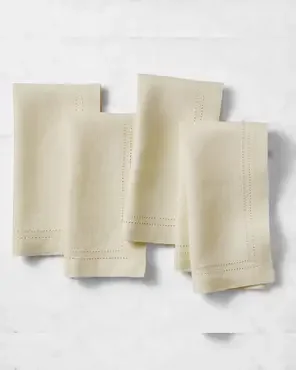 Linen Double Hemstitch Napkins