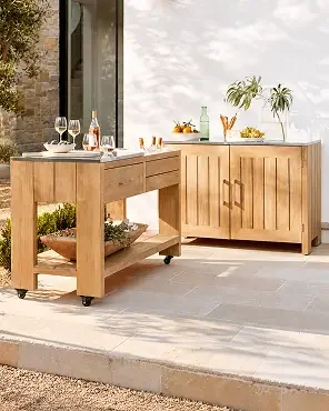 Larnaca Outdoor Teak 2-Door Cabinet