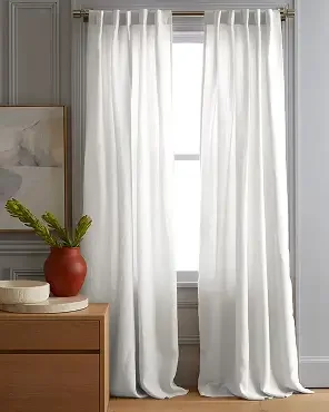 European Linen Curtain in Grey, Size 48x84