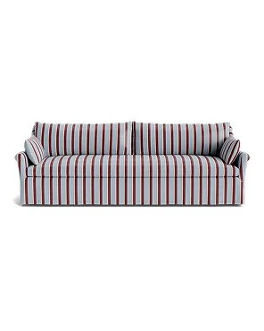 Striped Rolled Arm Slipcover Sofa