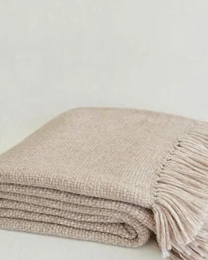 Large Alpalca Basketweave Throw